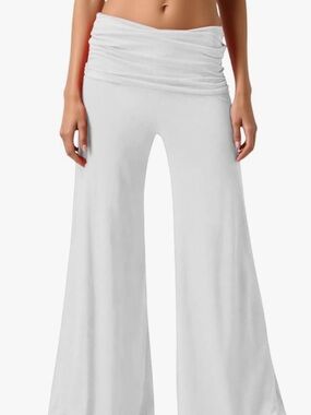White Wide-Leg Pants